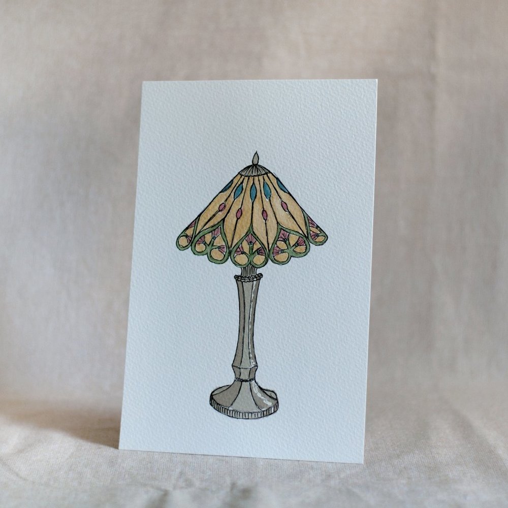 Original Watercolour Illustration "Tiffany Lamp"